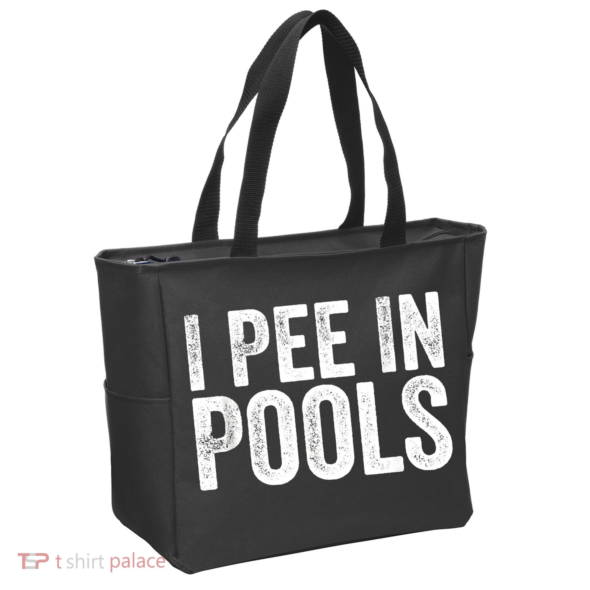I Pee In Pools Funny Tote Bag