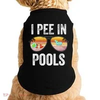 I Pee In Pools Funny Doggie Tank thumb 0