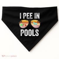 I Pee In Pools Funny USA-Made Doggie Bandana thumb 0