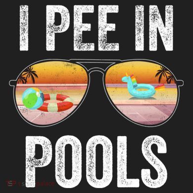 I Pee In Pools Funny 12oz Stainless Steel Coffee Mug