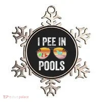 I Pee In Pools Funny Ornament thumb 0