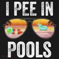 I Pee In Pools Funny Ornament thumb 1