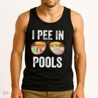 I Pee In Pools Funny Tank Top thumb 3