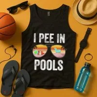 I Pee In Pools Funny Tank Top thumb 4