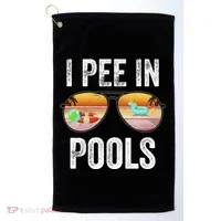 I Pee In Pools Funny Golf Towel thumb 0