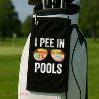 I Pee In Pools Funny Golf Towel thumb 2