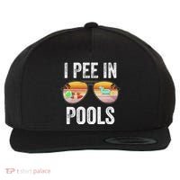 I Pee In Pools Funny Wool Snapback Cap thumb 0