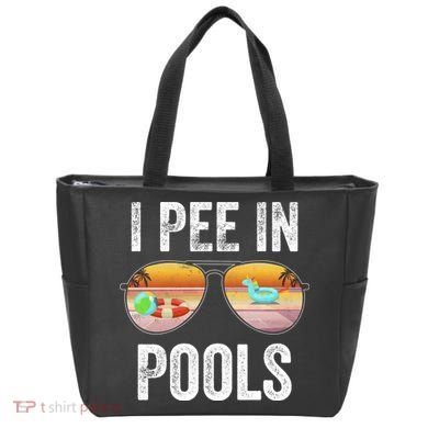 I Pee In Pools Funny Tote Bag