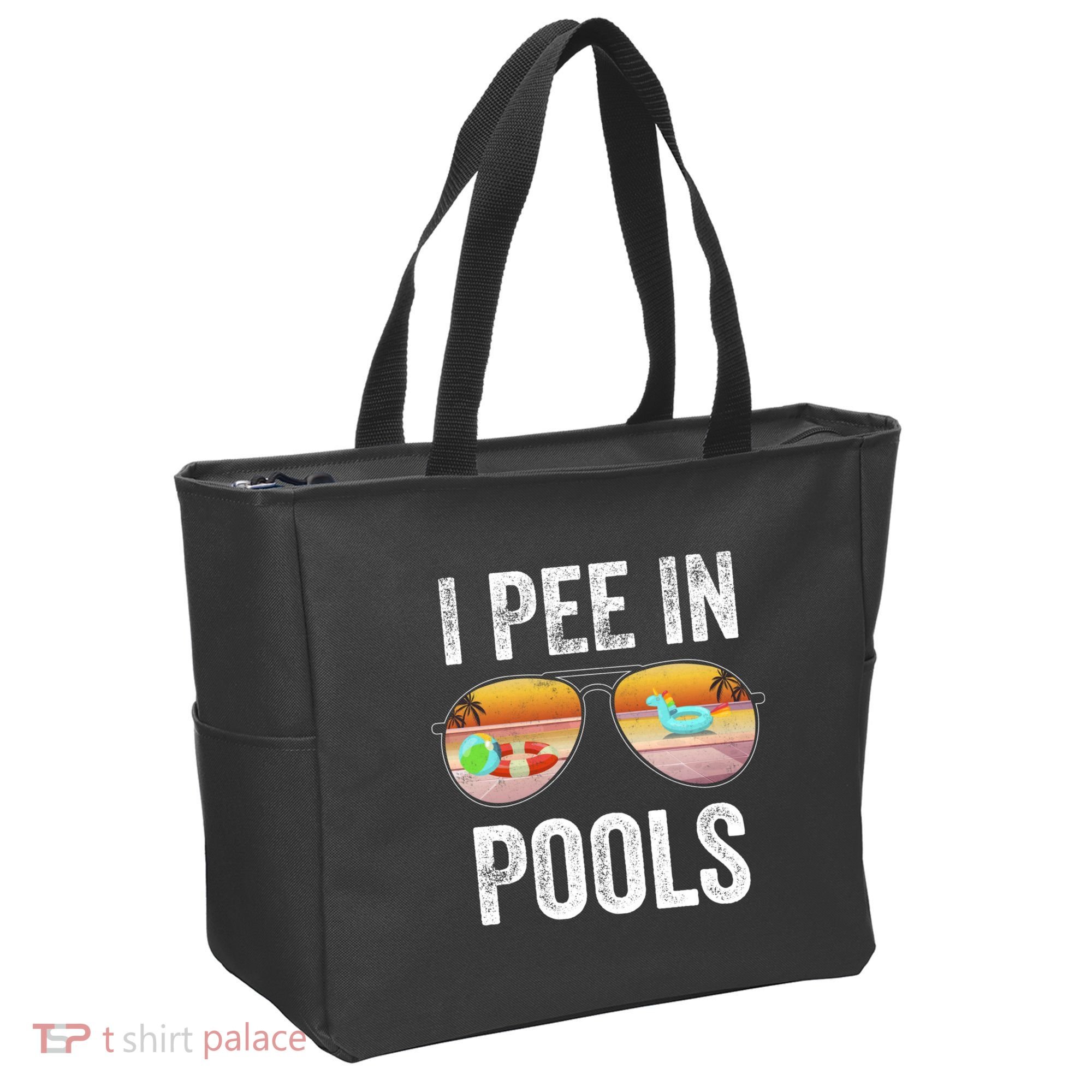 I Pee In Pools Funny Tote Bag