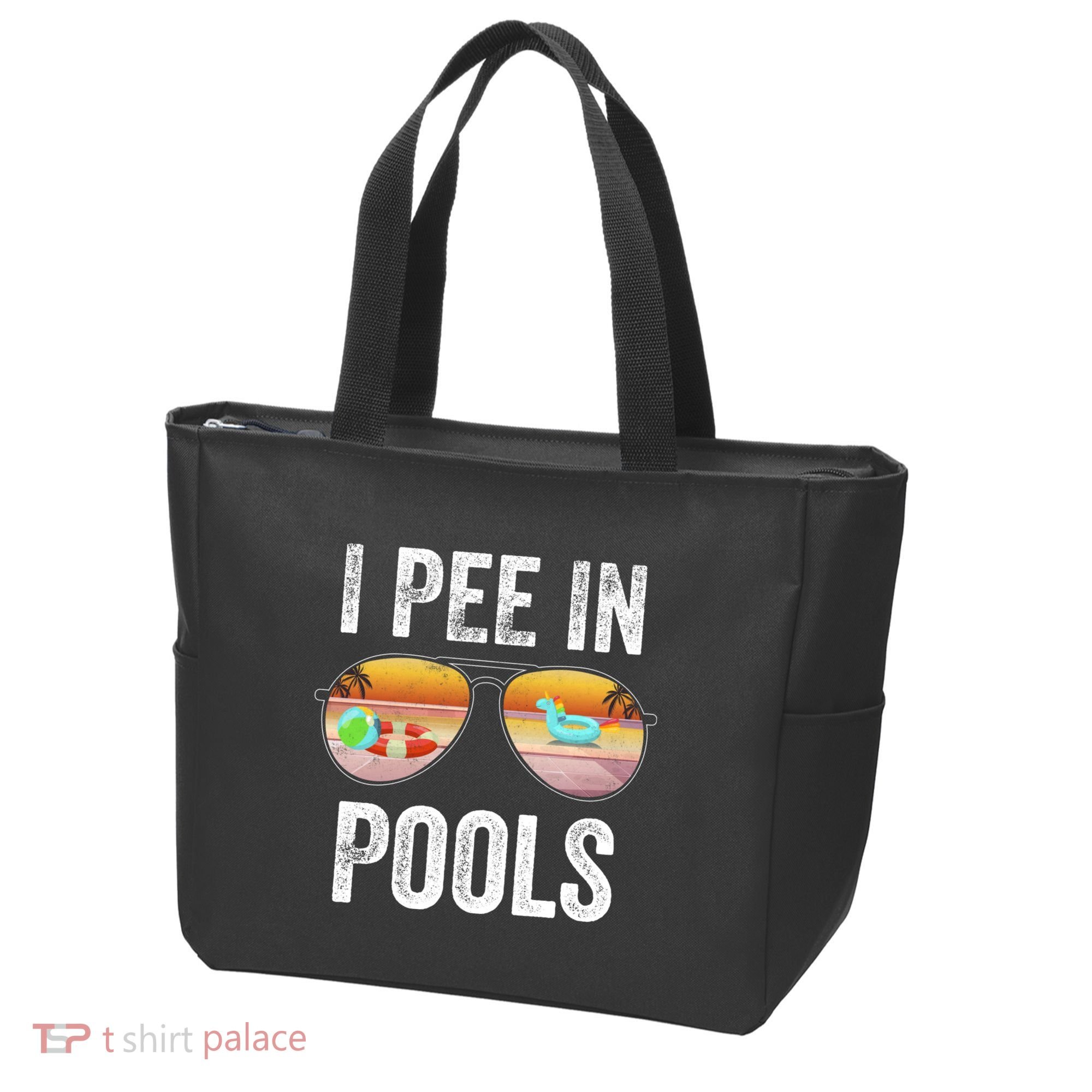 I Pee In Pools Funny Tote Bag