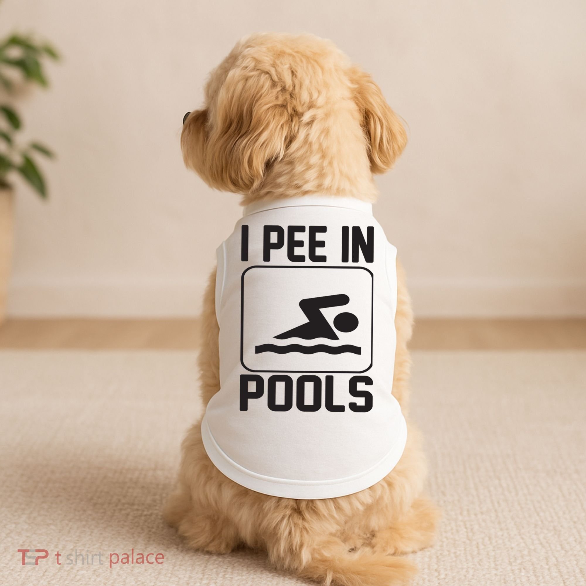 I Pee In Pools Funny I Pee In Pools Doggie Tank
