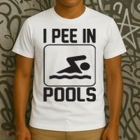 I Pee In Pools Funny I Pee In Pools T-Shirt thumb 3