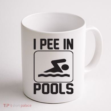 I Pee In Pools Funny I Pee In Pools Coffee Mug back