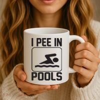 I Pee In Pools Funny I Pee In Pools Coffee Mug thumb 3