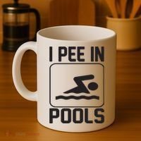 I Pee In Pools Funny I Pee In Pools Coffee Mug thumb 4