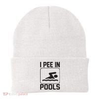 I Pee In Pools Funny I Pee In Pools Beanie thumb 0