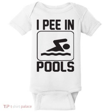 I Pee In Pools Funny I Pee In Pools Baby Bodysuit