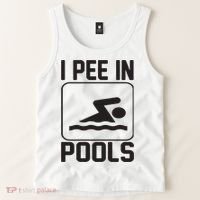 I Pee In Pools Funny I Pee In Pools Tank Top thumb 2