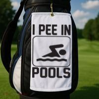 I Pee In Pools Funny I Pee In Pools Golf Towel thumb 2