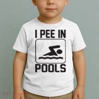 I Pee In Pools Funny I Pee In Pools Toddler T-Shirt thumb 2