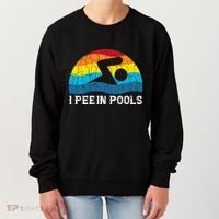 I Pee In Pools Funny Swimmer Swimming Coach Player Graphic Women's Sweatshirt thumb 0
