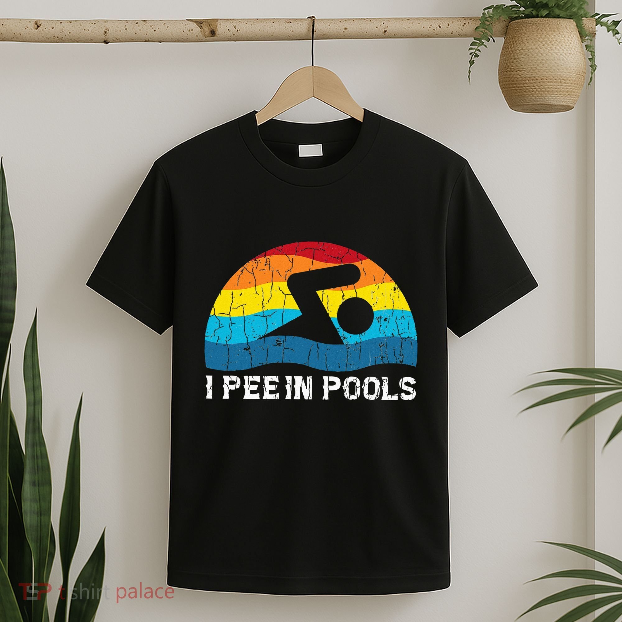 I Pee In Pools Funny Swimmer Swimming Coach Player Graphic T-Shirt