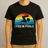 I Pee In Pools Funny Swimmer Swimming Coach Player Graphic T-Shirt thumb 3