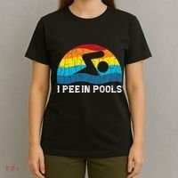 I Pee In Pools Funny Swimmer Swimming Coach Player Graphic T-Shirt thumb 4