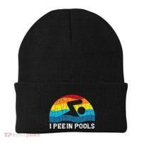 I Pee In Pools Funny Swimmer Swimming Coach Player Graphic Beanie thumb 0
