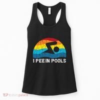 I Pee In Pools Funny Swimmer Swimming Coach Player Graphic Women's Tank Top thumb 0