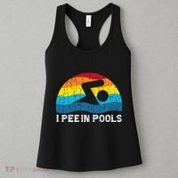 I Pee In Pools Funny Swimmer Swimming Coach Player Graphic Women's Tank Top thumb 3