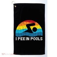 I Pee In Pools Funny Swimmer Swimming Coach Player Graphic Golf Towel thumb 0