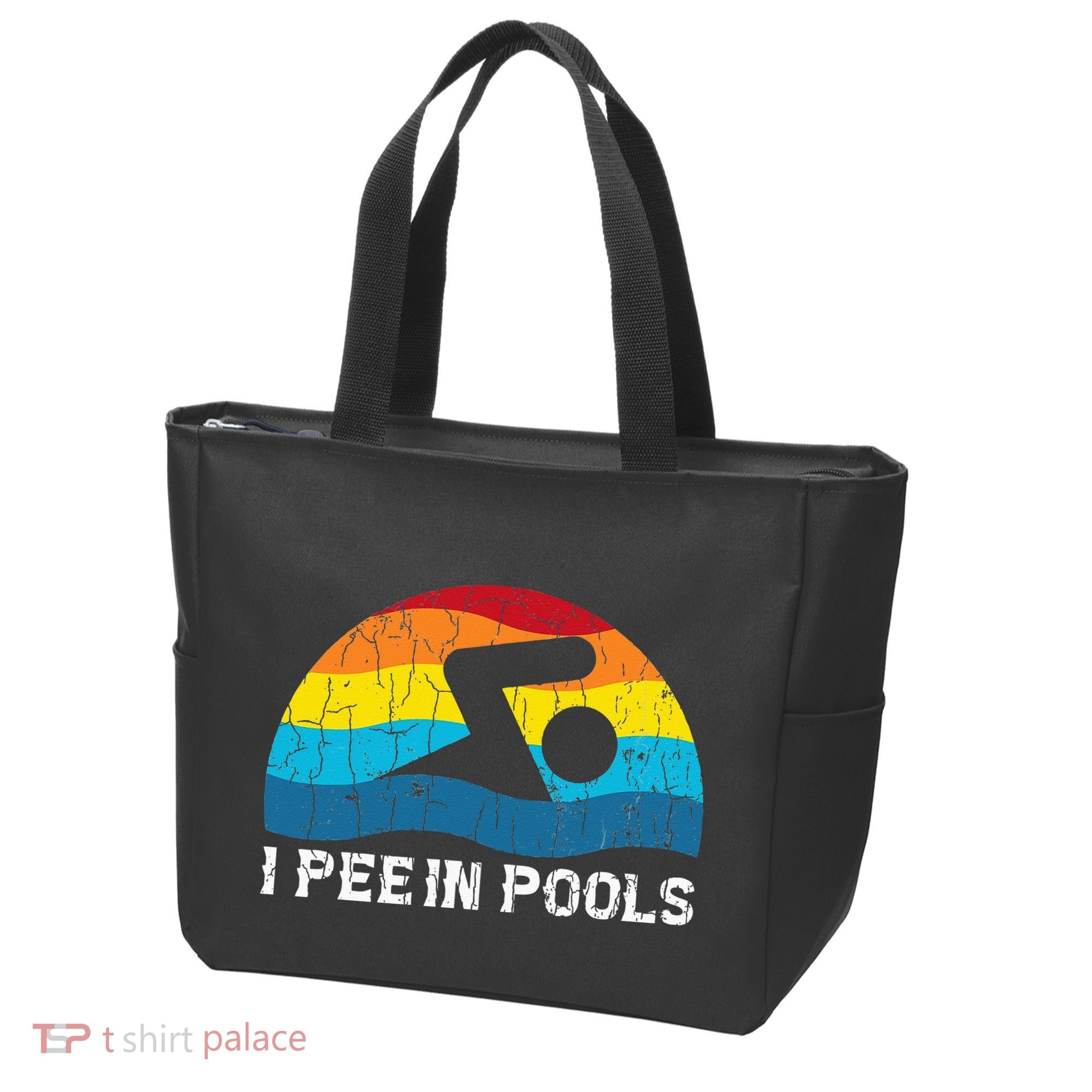 I Pee In Pools Funny Swimmer Swimming Coach Player Graphic Tote Bag