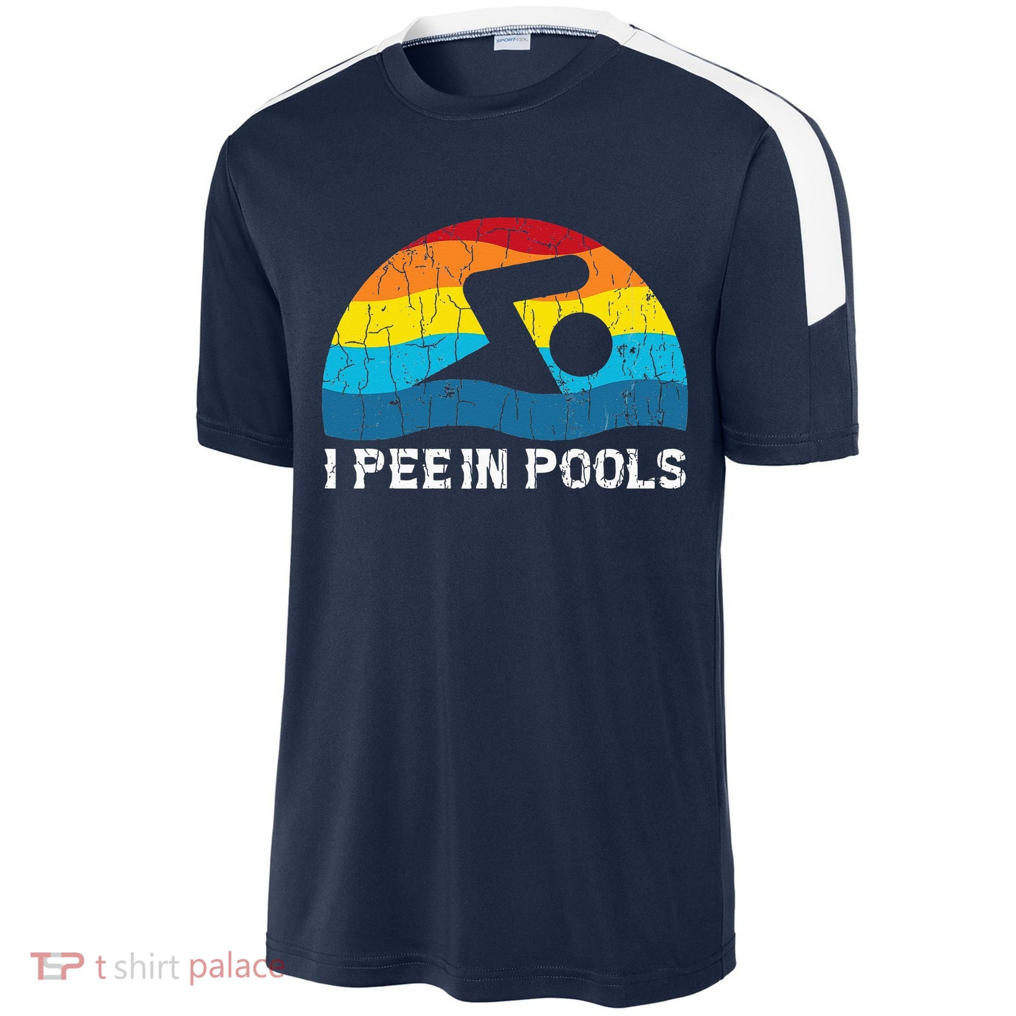 I Pee In Pools Funny Swimmer Swimming Coach Player Graphic Sport-Tek Competitor United Soccer Jersey