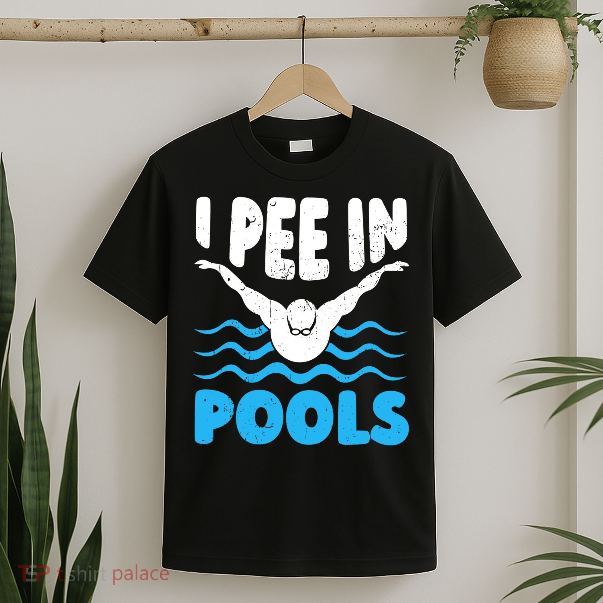 I Pee In Pools Funny Swimmer Swimming Coach Player Graphic T-Shirt