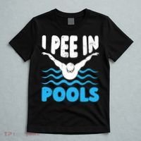 I Pee In Pools Funny Swimmer Swimming Coach Player Graphic T-Shirt thumb 5