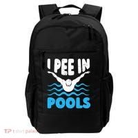 I Pee In Pools Funny Swimmer Swimming Coach Player Graphic Backpack thumb 0