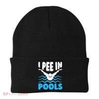I Pee In Pools Funny Swimmer Swimming Coach Player Graphic Beanie thumb 0