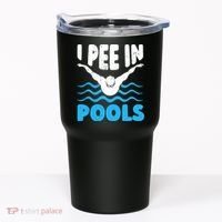 I Pee In Pools Funny Swimmer Swimming Coach Player Graphic Tumbler thumb 0