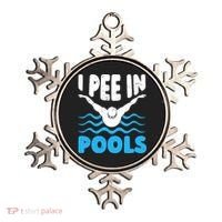 I Pee In Pools Funny Swimmer Swimming Coach Player Graphic Ornament thumb 0