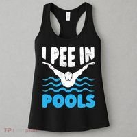 I Pee In Pools Funny Swimmer Swimming Coach Player Graphic Women's Tank Top thumb 3