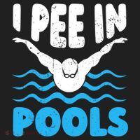 I Pee In Pools Funny Swimmer Swimming Coach Player Graphic Hat thumb 2
