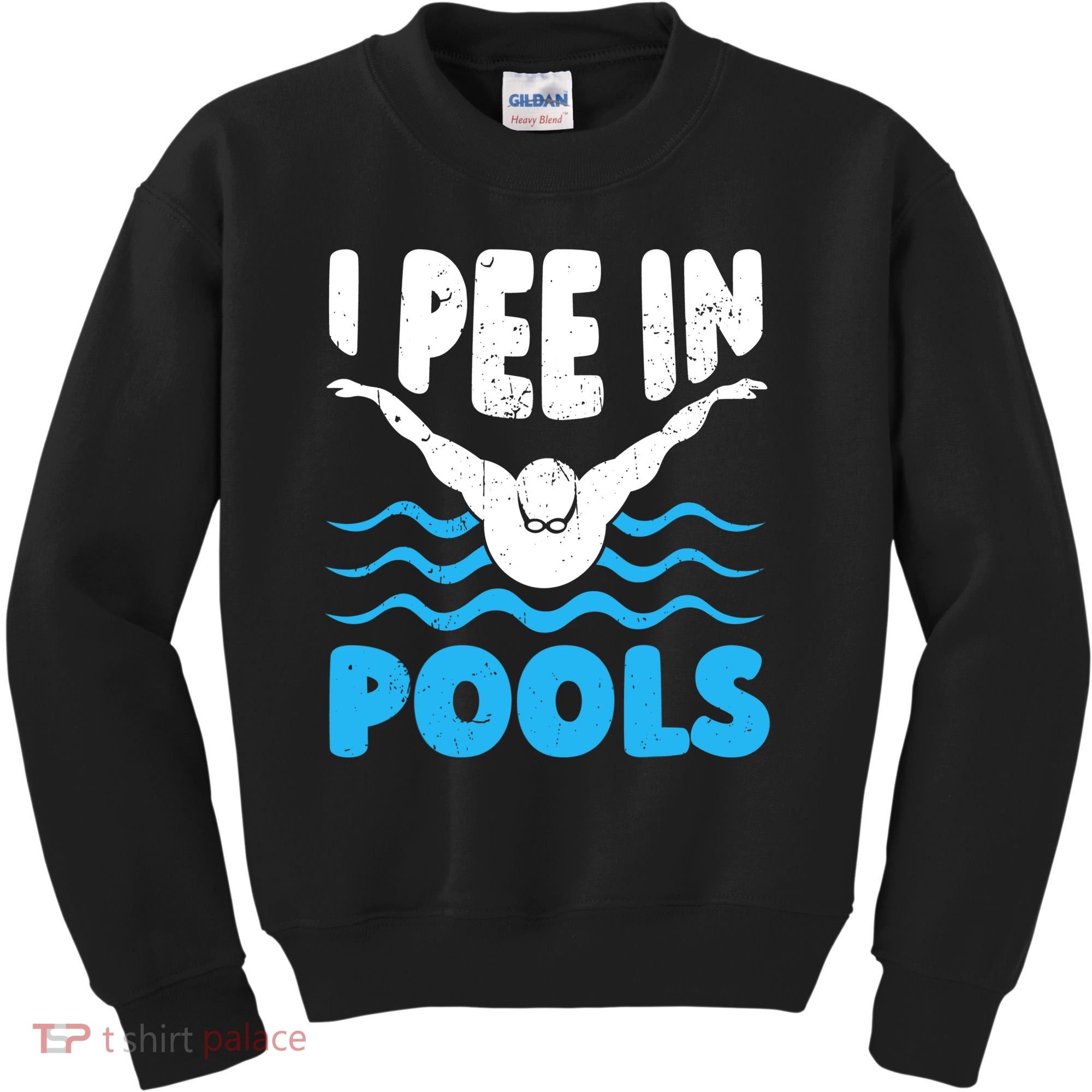 I Pee In Pools Funny Swimmer Swimming Coach Player Graphic Kids Sweatshirt