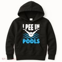 I Pee In Pools Funny Swimmer Swimming Coach Player Graphic Kids Hoodie thumb 0