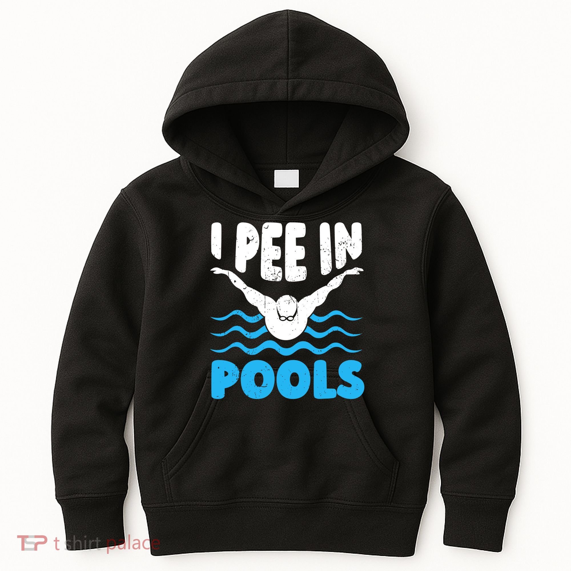 I Pee In Pools Funny Swimmer Swimming Coach Player Graphic Kids Hoodie