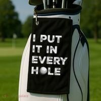 I Put It In Every Hole Golfer Golf Ball Women Golfing Golf Towel thumb 2