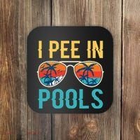 I Pee In Pools Funny Jokes Sarcastic Sayings Coaster thumb 0