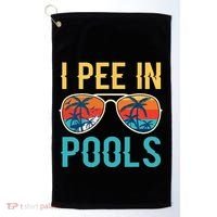 I Pee In Pools Funny Jokes Sarcastic Sayings Golf Towel thumb 0