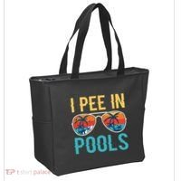 I Pee In Pools Funny Jokes Sarcastic Sayings Tote Bag thumb 2