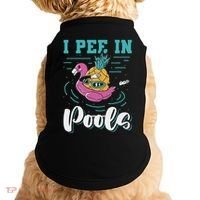 I Pee In Pools Swimming Joke Peeing In Public Pools Doggie Tank thumb 0